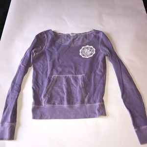 love pink long sleeve drop neck shirt